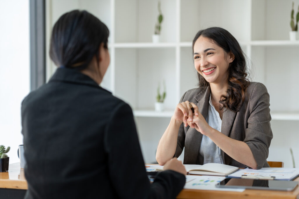 Candidate at a job interview